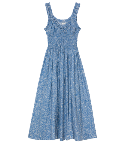 EMMARETTA DRESS -- BLUE GARDEN BLOOM