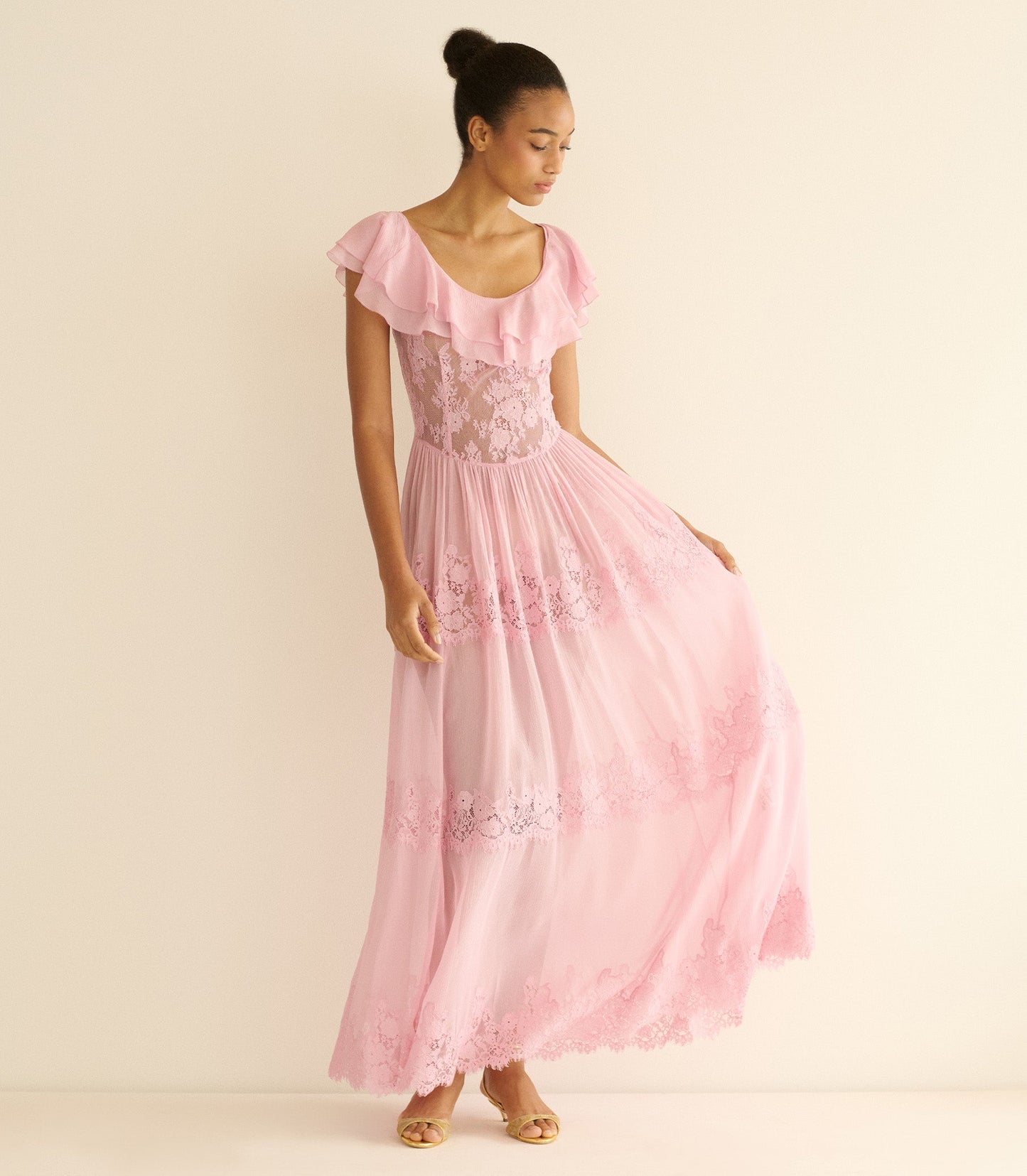 JOYELLE DRESS -- PINK HYDRANGEA