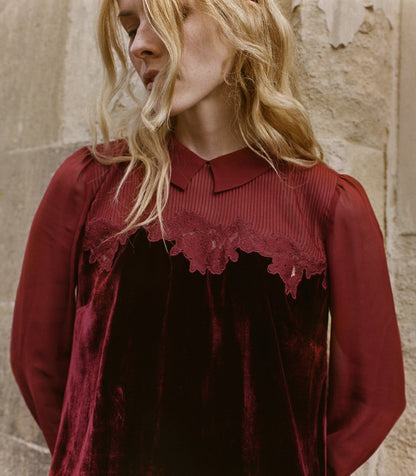 MADELYNNE DRESS -- VINO ROSSO