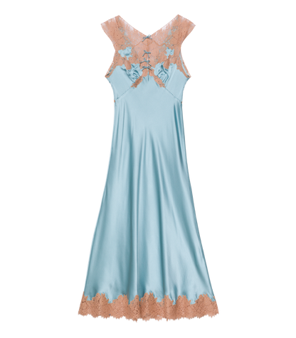 MARCELLE DRESS -- DEEP AQUAMARINE