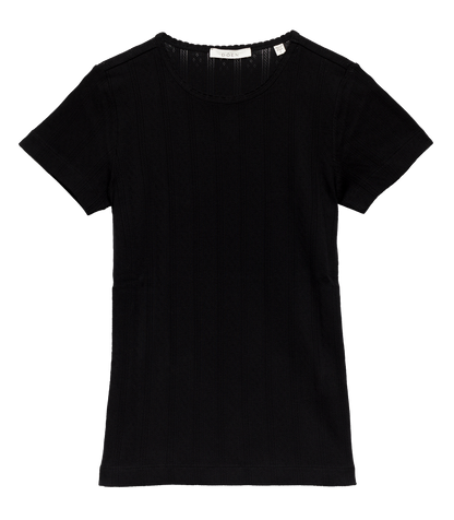 VIVI TEE -- BLACK QUELLE JOLIE POINTELLE